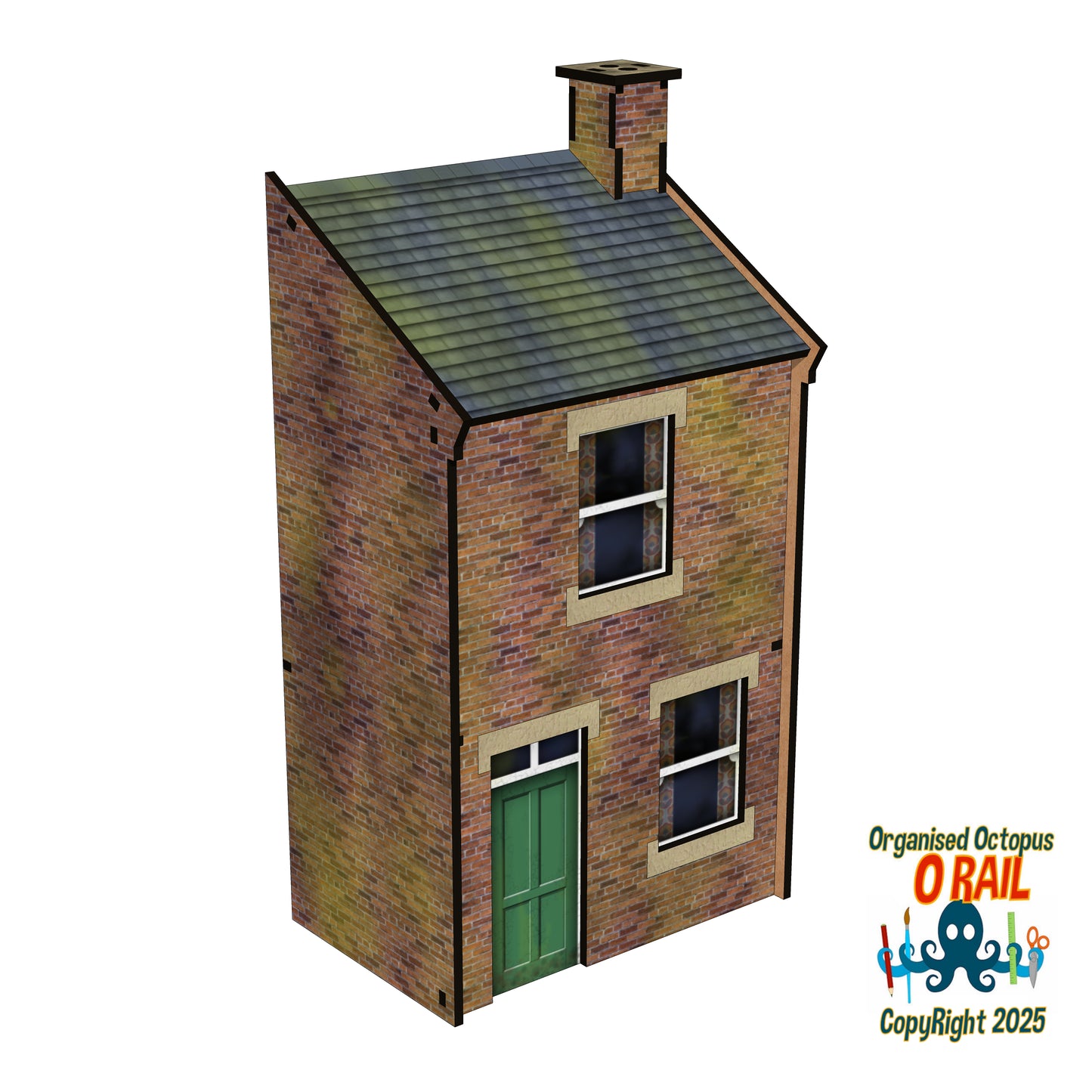 O Scale Brick Low Relief House Left Hand Door