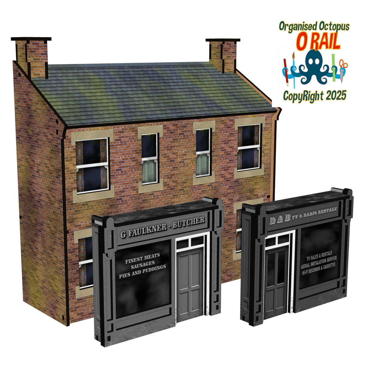 O Scale Semi Detached Houses