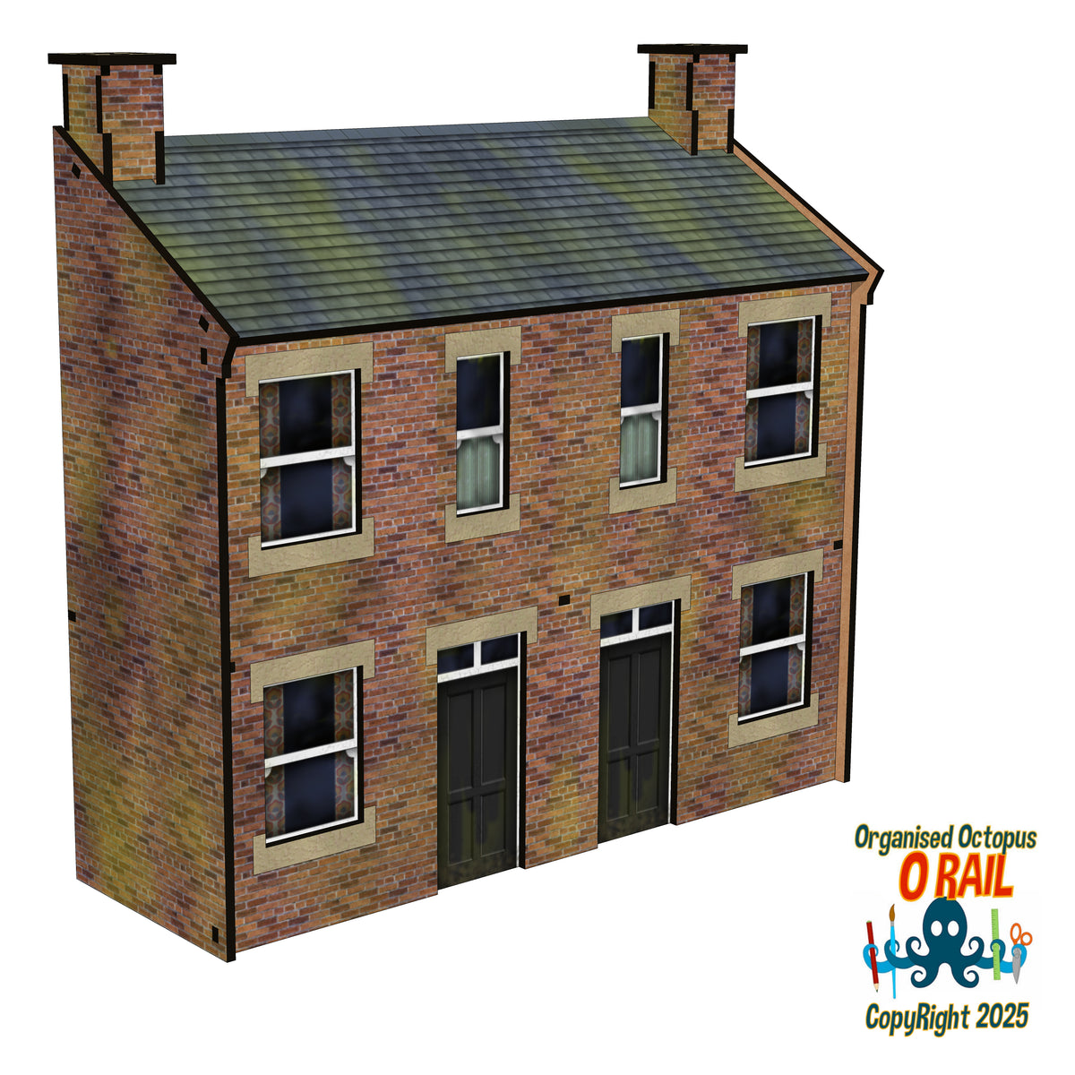 O Scale Semi Detached Houses