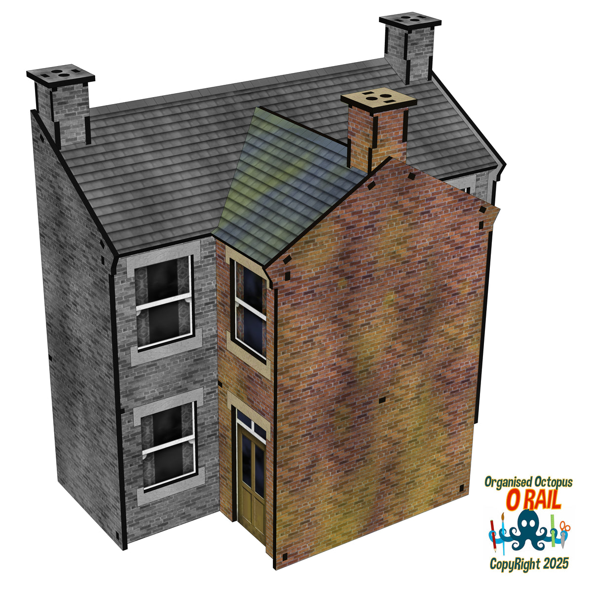 O Scale Semi Detached Houses