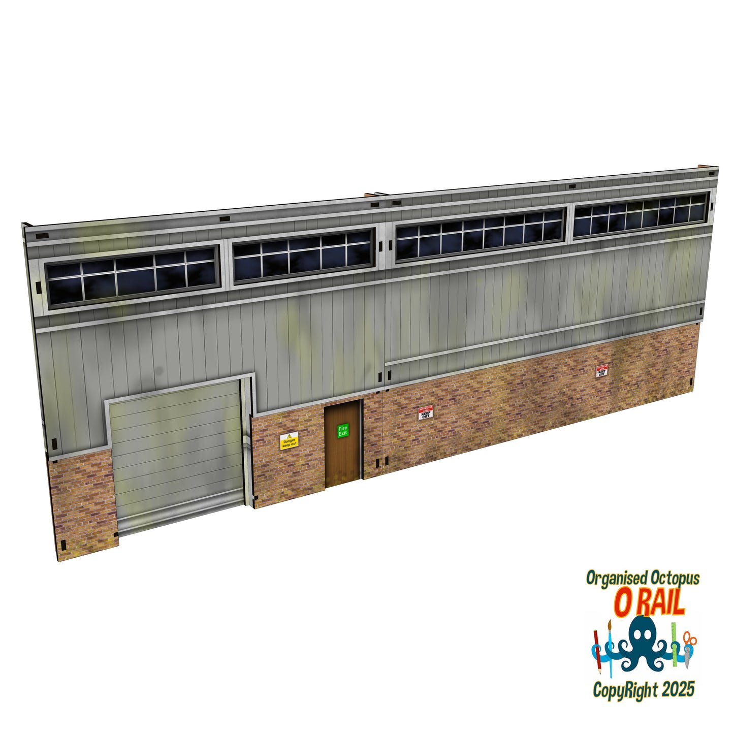 O Scale Low Relief Modern Warehouse Side