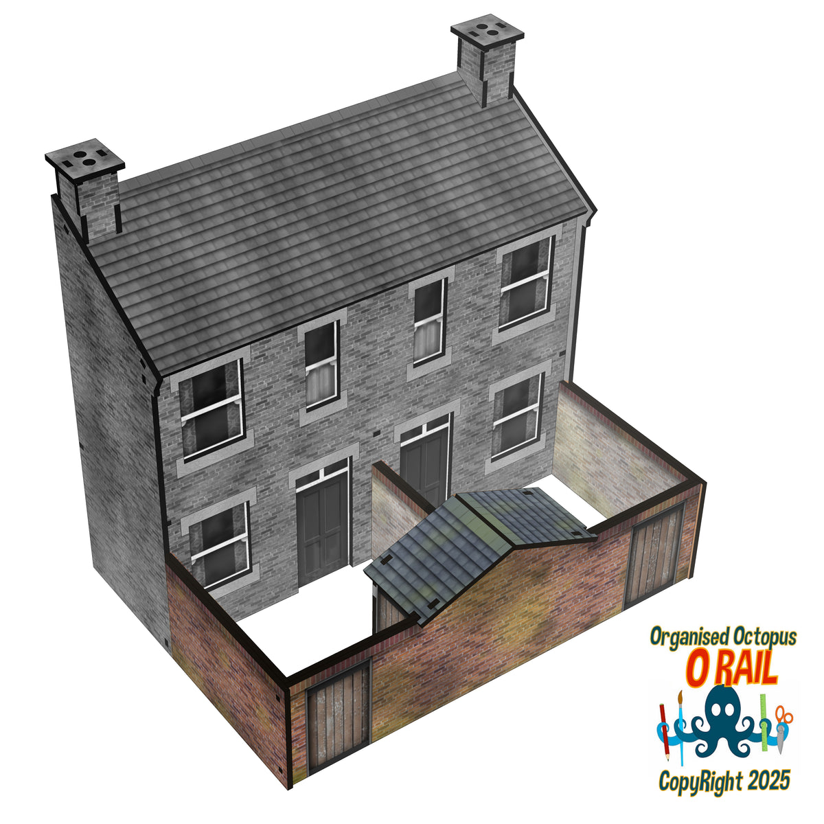 O Scale Semi Detached Houses