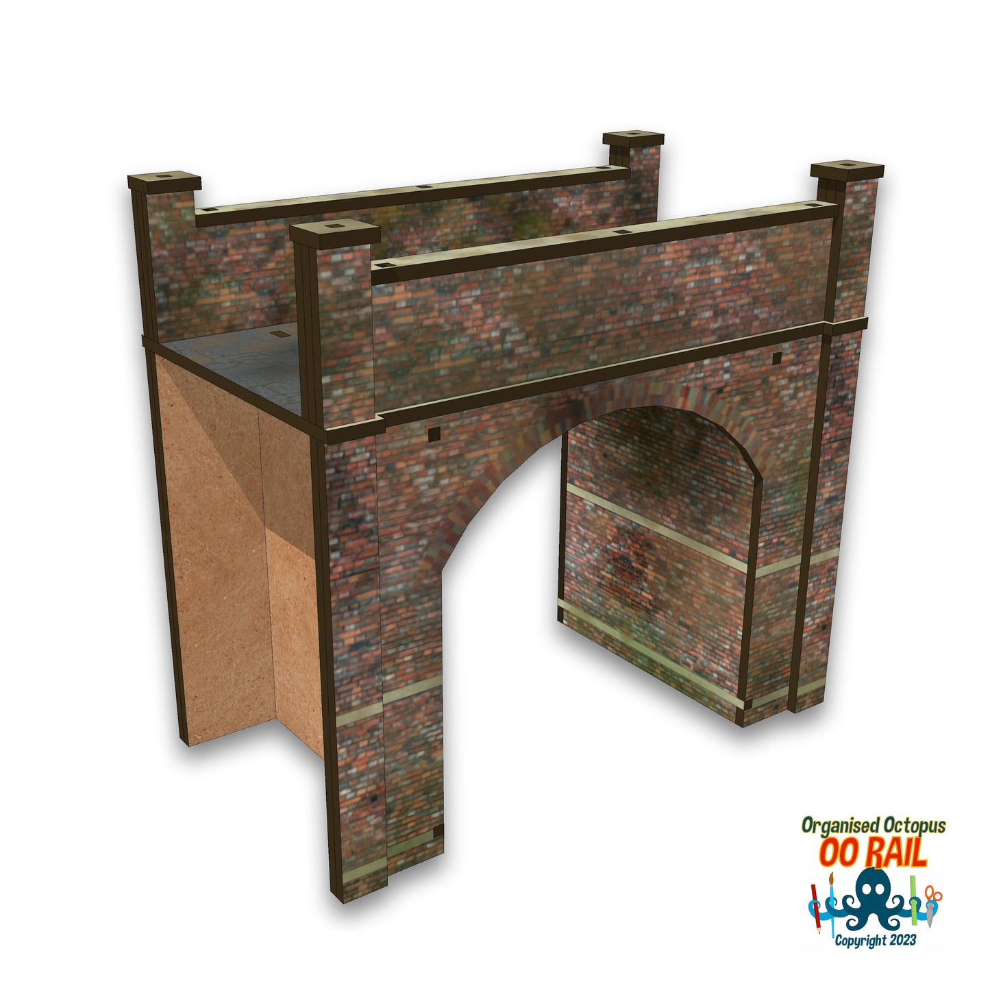 OO Scale Brick Span Shallow Arch Bridge