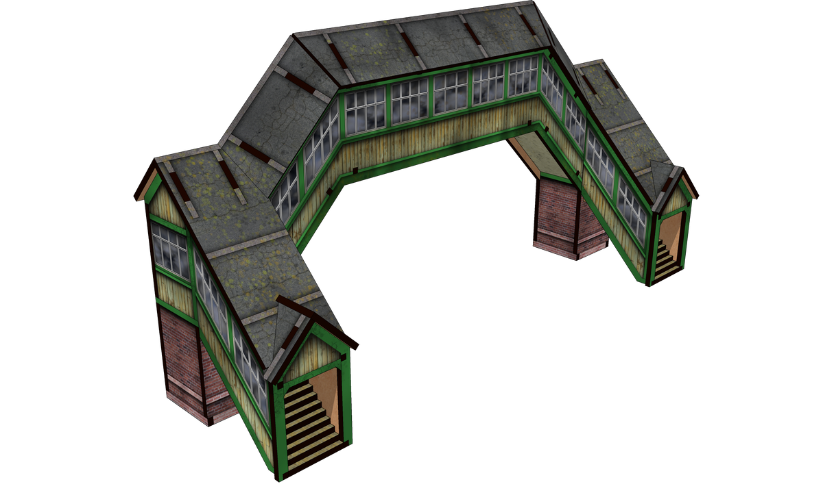 OO Scale 1900s Covered (Enclosed) Foot Bridge
