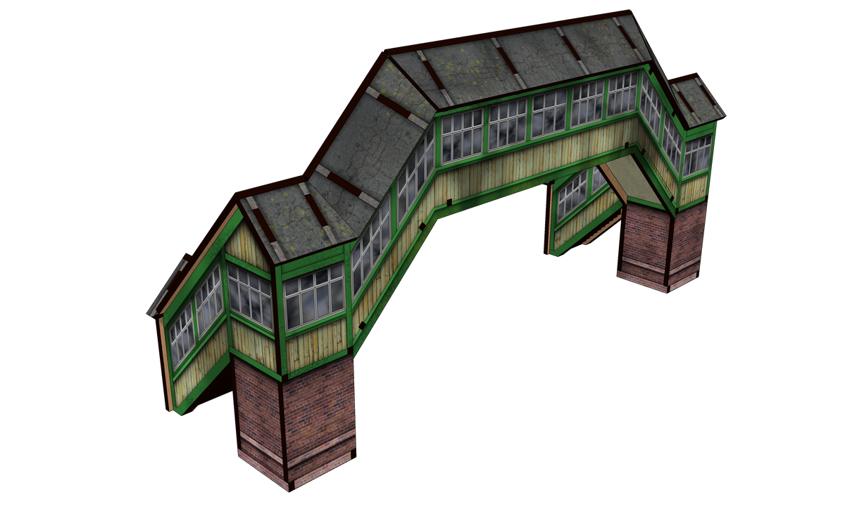 OO Scale 1900s Covered (Enclosed) Foot Bridge