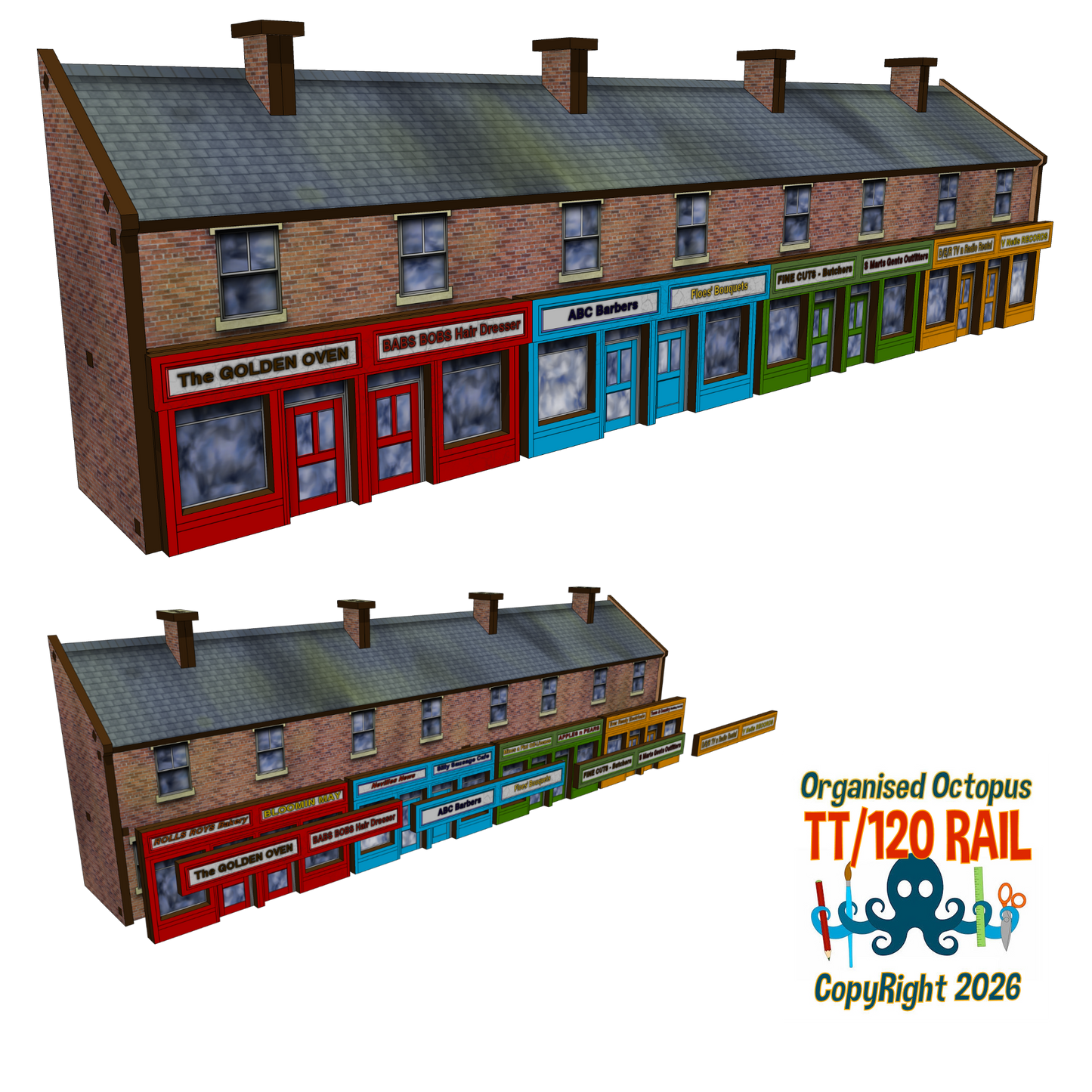TT:120 Scale Accessory Shop Front Kit