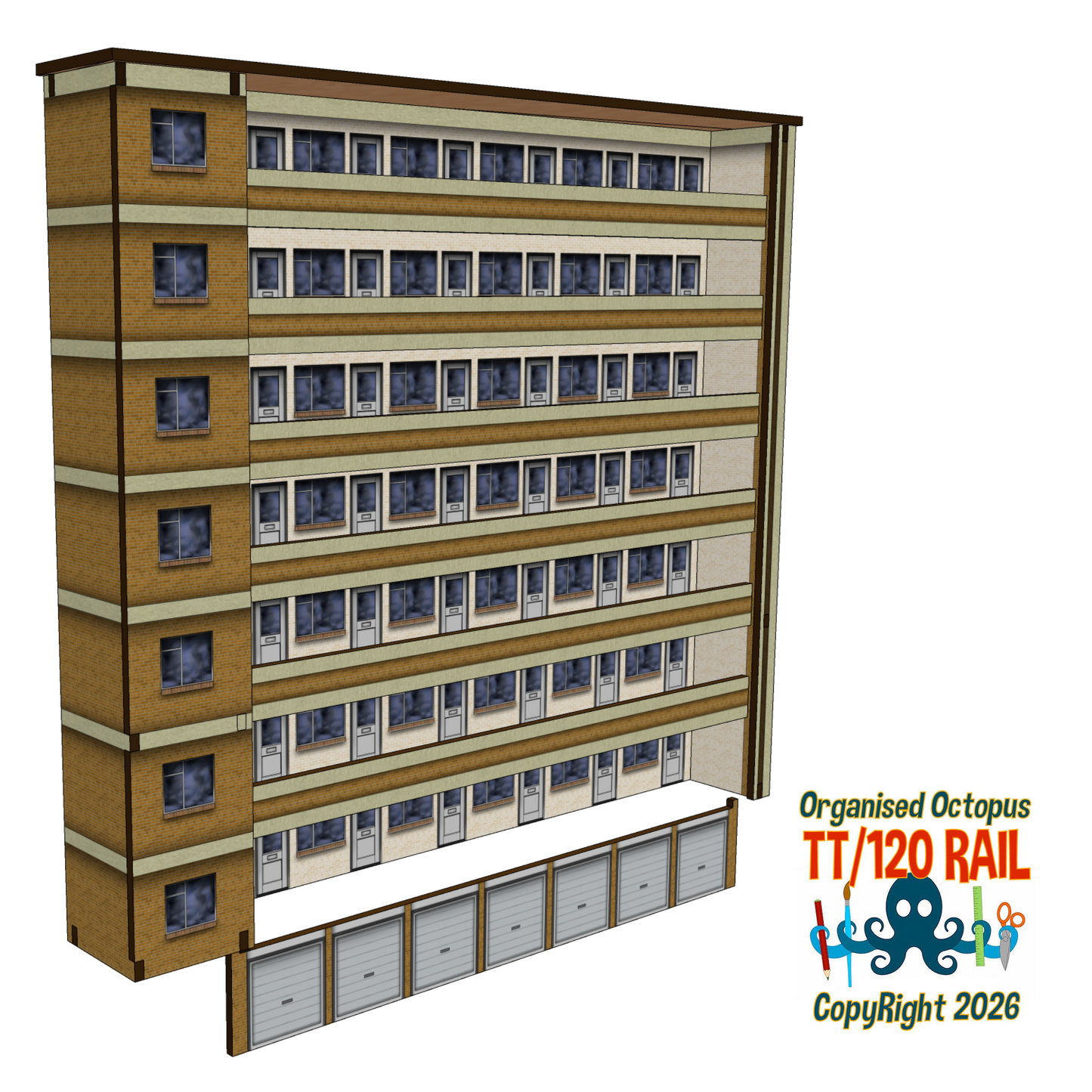 TT:120 1950s Flats 7 Floors with Garage Option