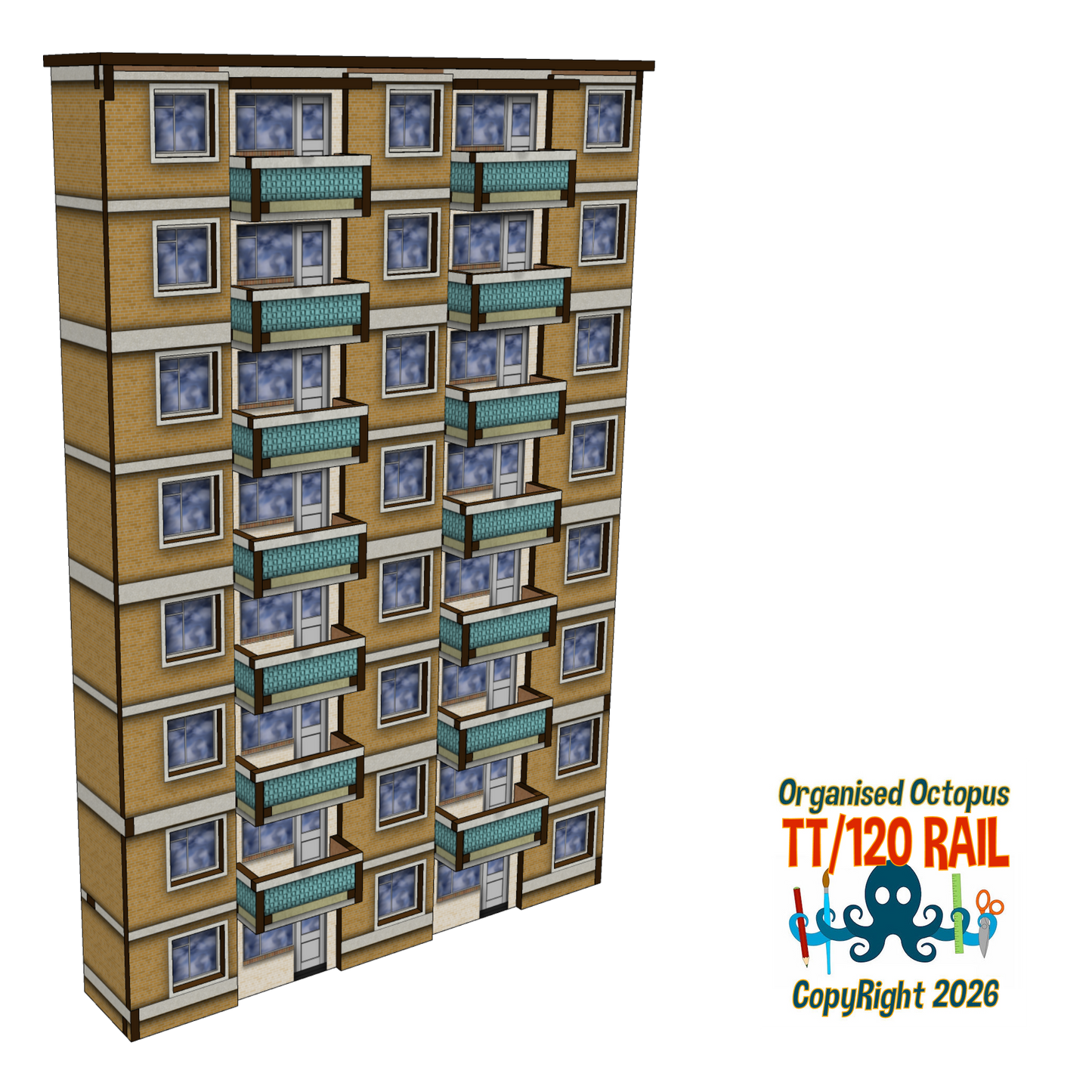 TT:120 1970s Flats 8 Floors with Balconies