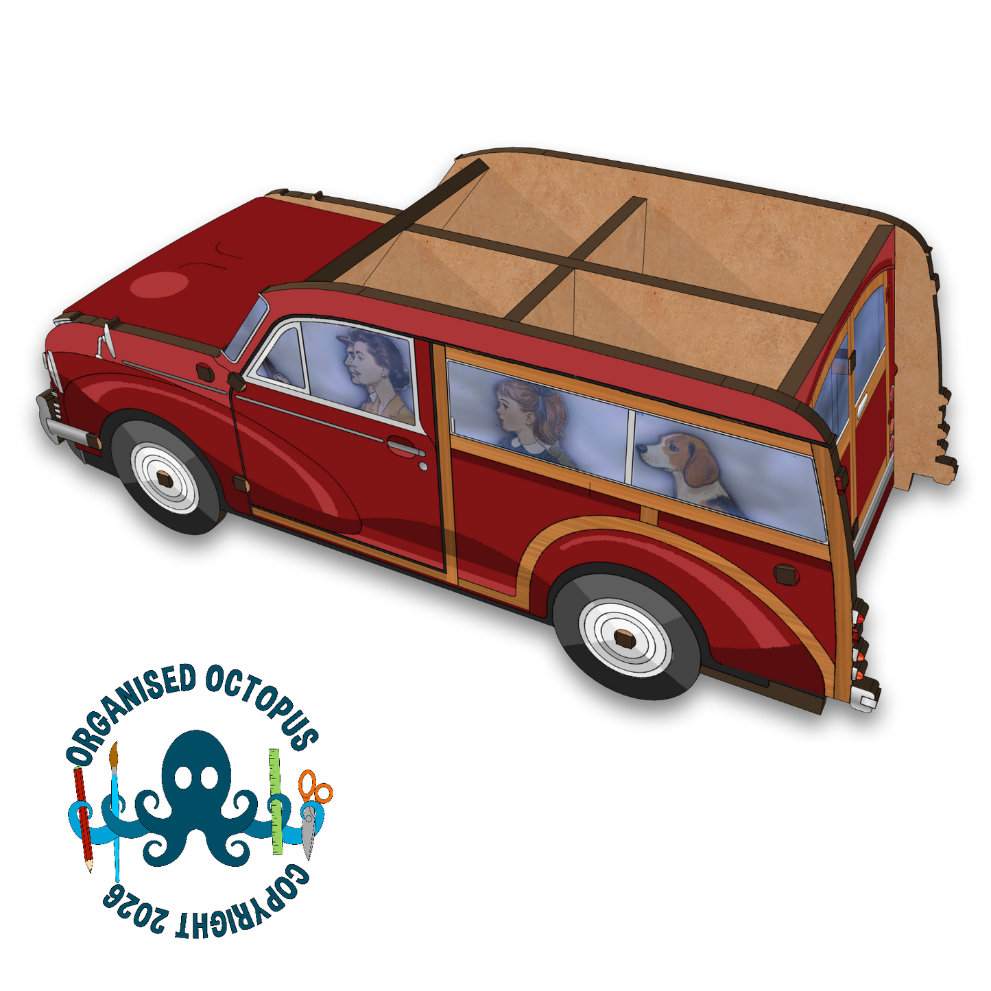 Morris Traveller (Burgundy)