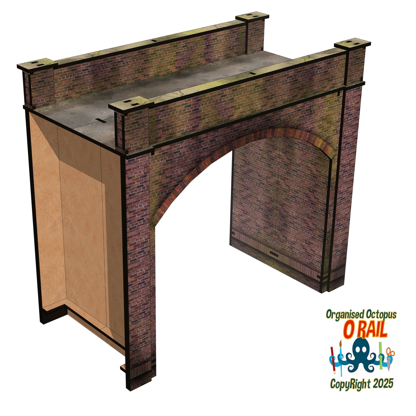 O Scale Twin Track Span Arch Bridge