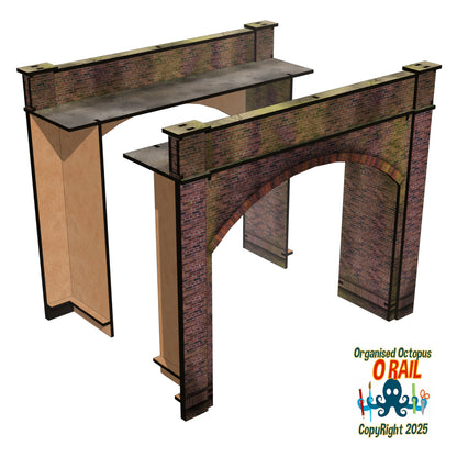 O Scale Twin Track Span Arch Bridge