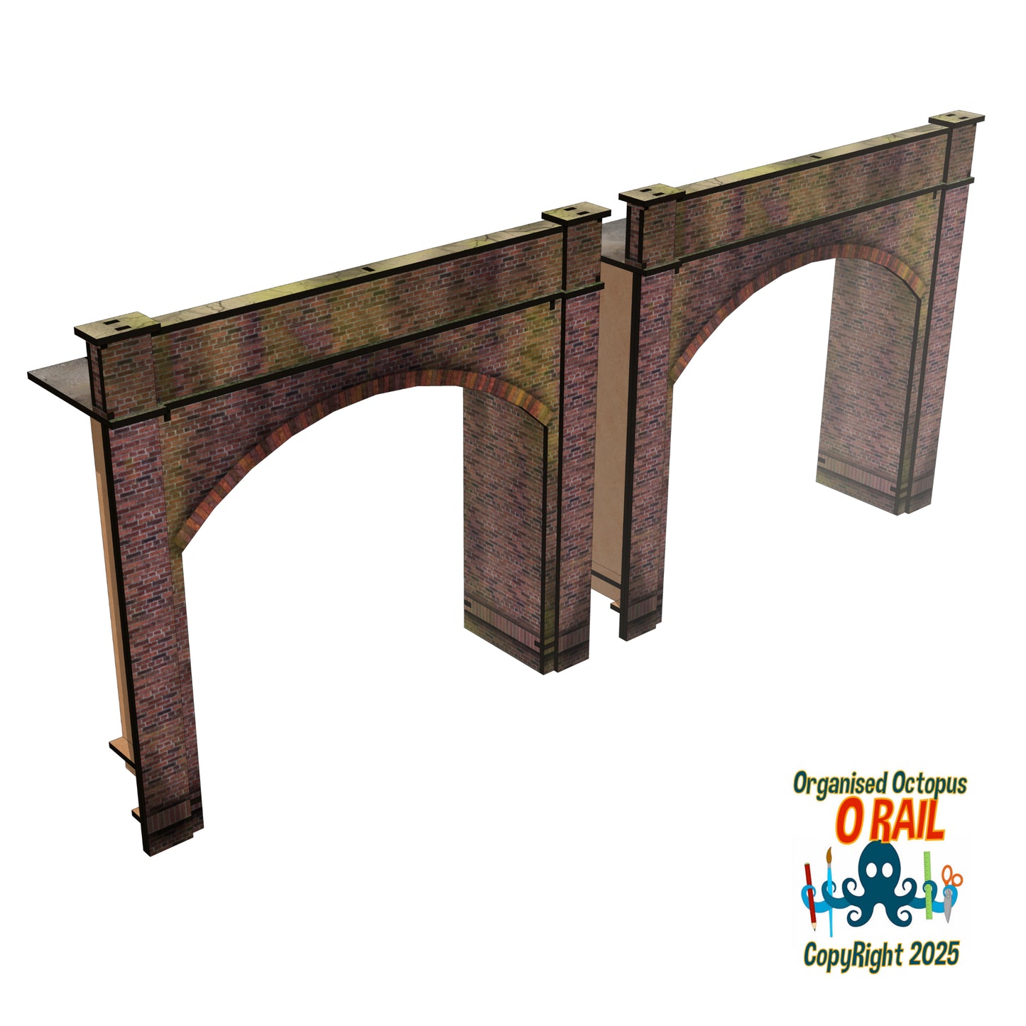 O Scale Twin Track Span Arch Bridge