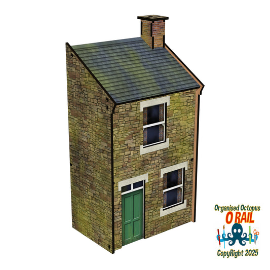 O Scale Stone Low Relief House Left Hand Door