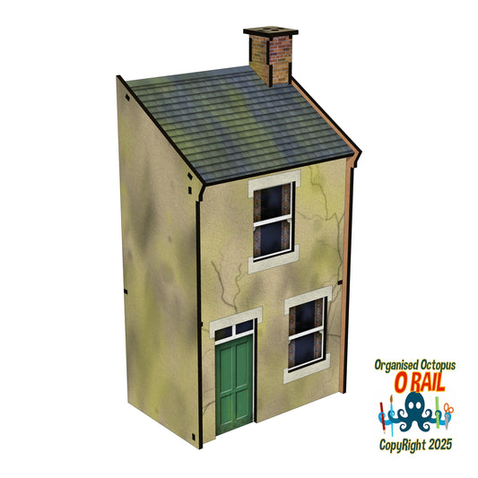O Scale Rendered Low Relief House Left Hand Door
