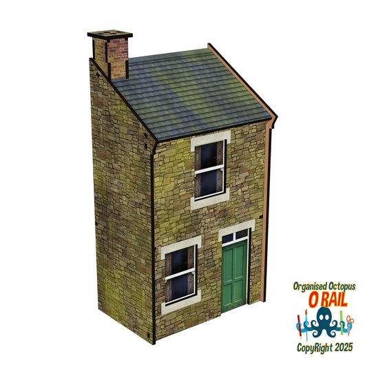 O Scale Stone Low Relief House Right Hand Door
