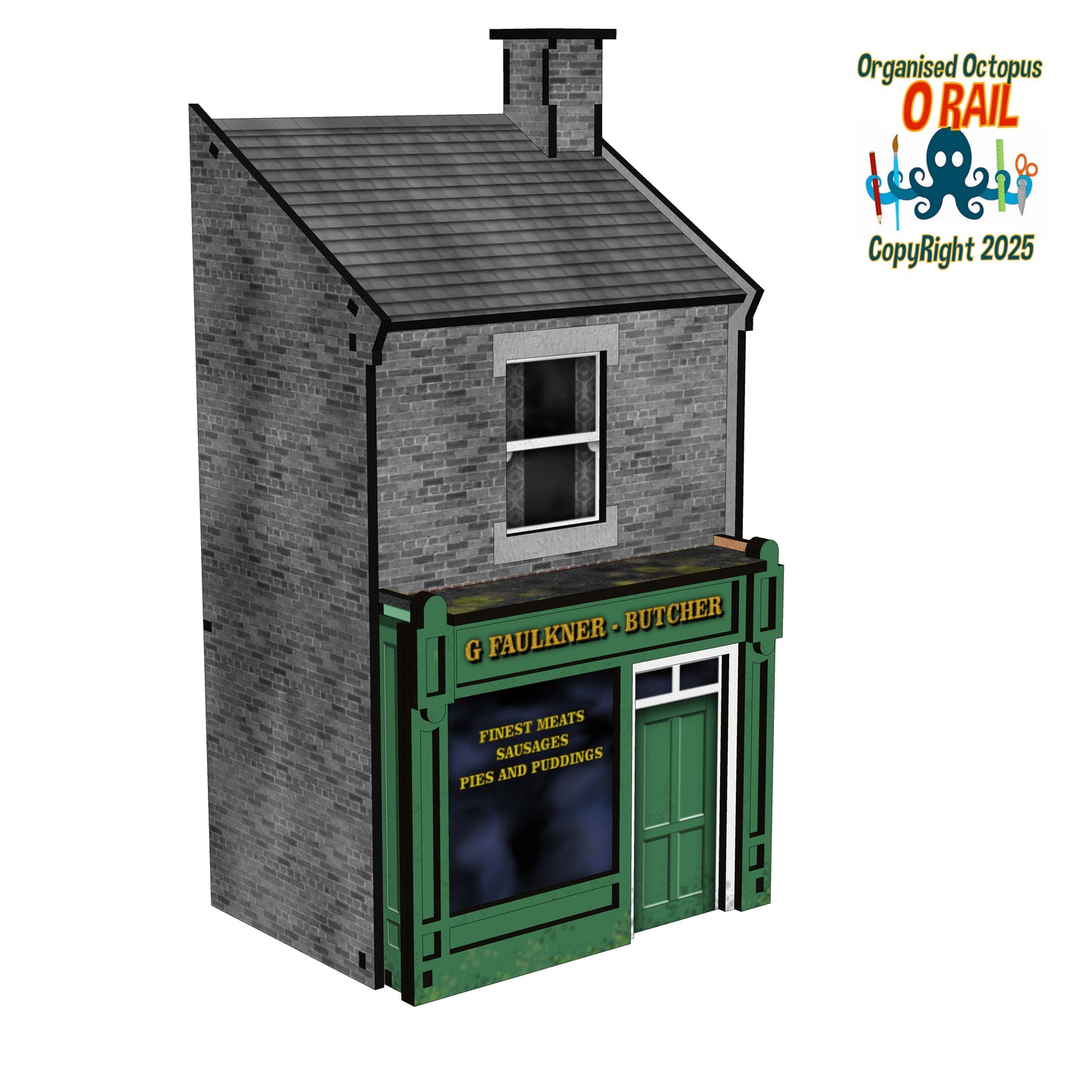O Scale Shop Front - Butchers