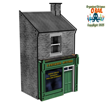 O Scale Shop Front - Butchers
