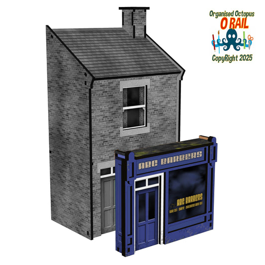 O Scale Shop Front - Barbers