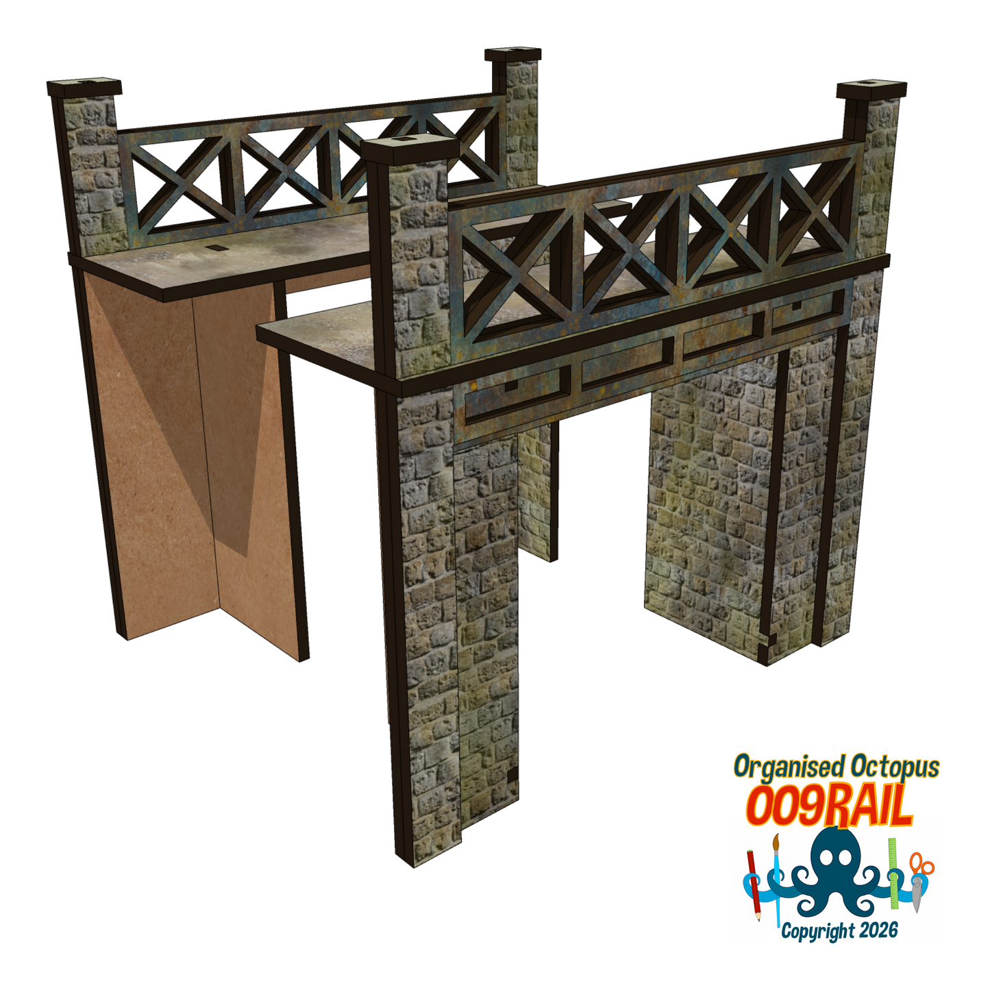 OO-9 Scale Steel (Stone) Bridge