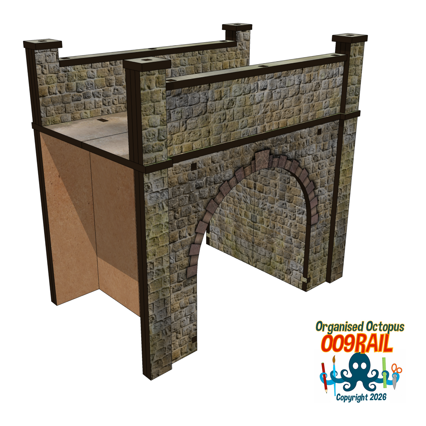 OO-9 Scale Stone Arch Bridge