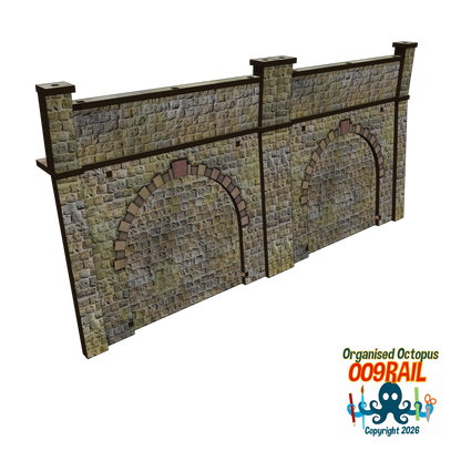 OO-9 Scale Stone Retaining Wall