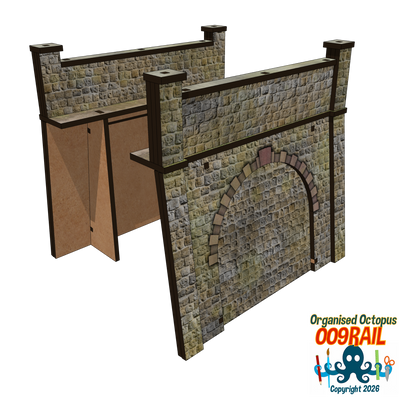 OO-9 Scale Stone Retaining Wall