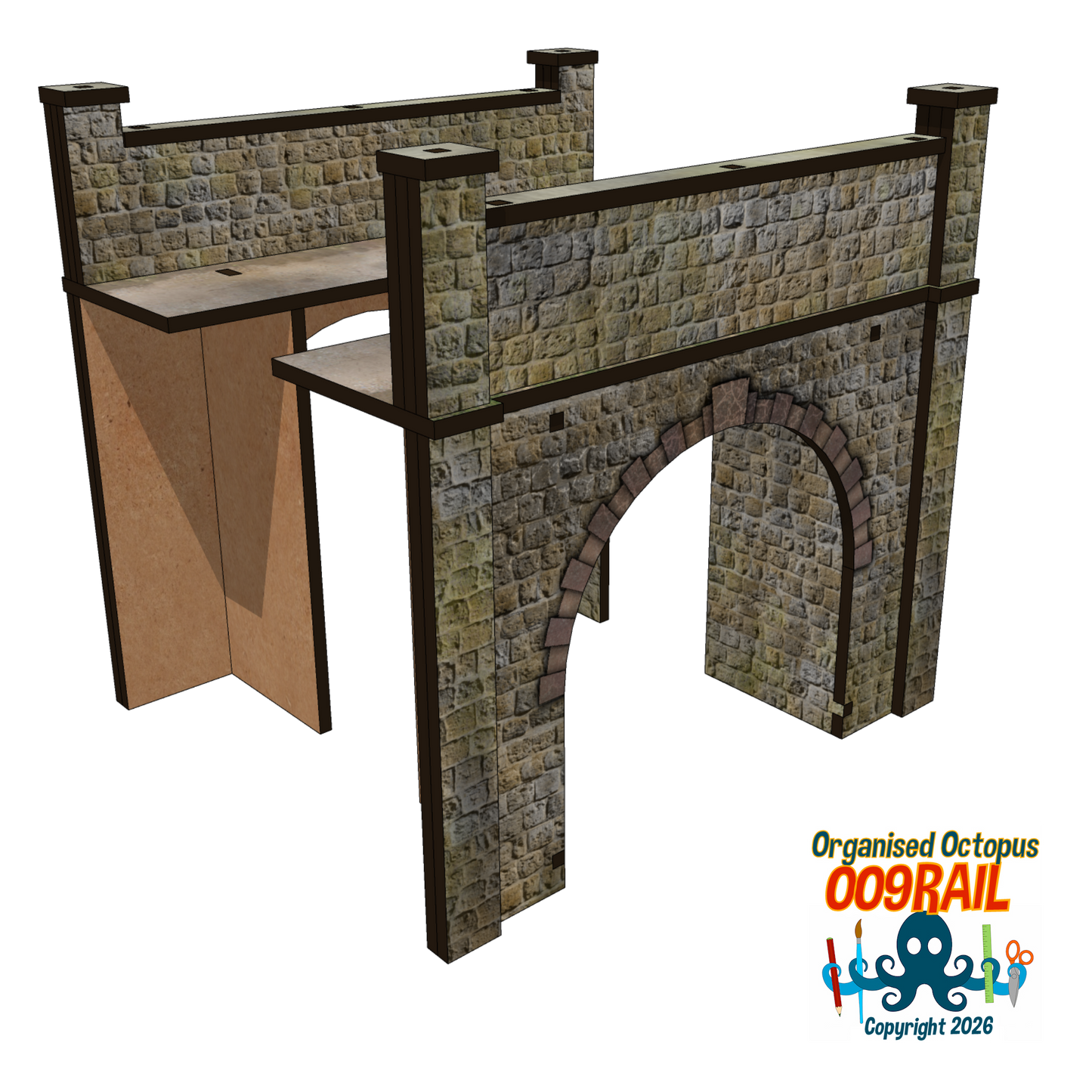 OO-9 Scale Stone Arch Bridge