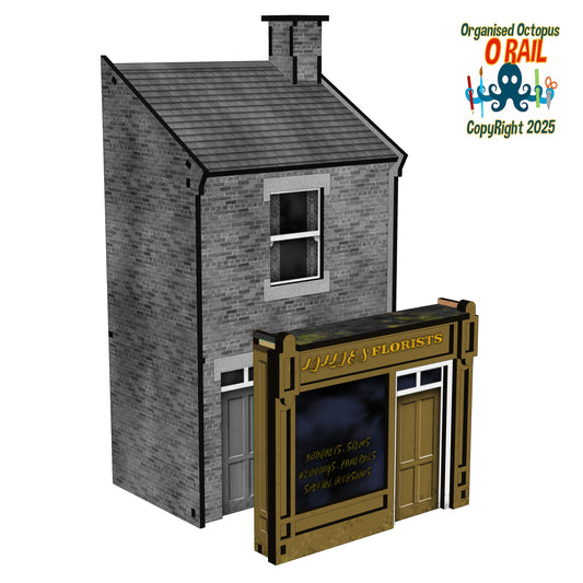 O Scale Shop Front - Florists
