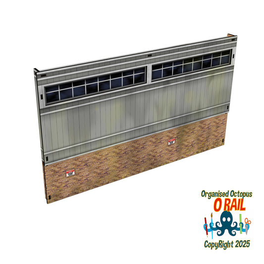 O Scale Low Relief Modern Warehouse Side