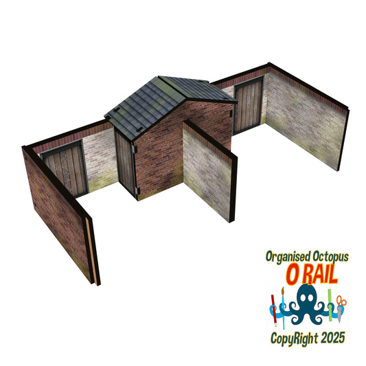 O Scale Semi Detached Back Yards