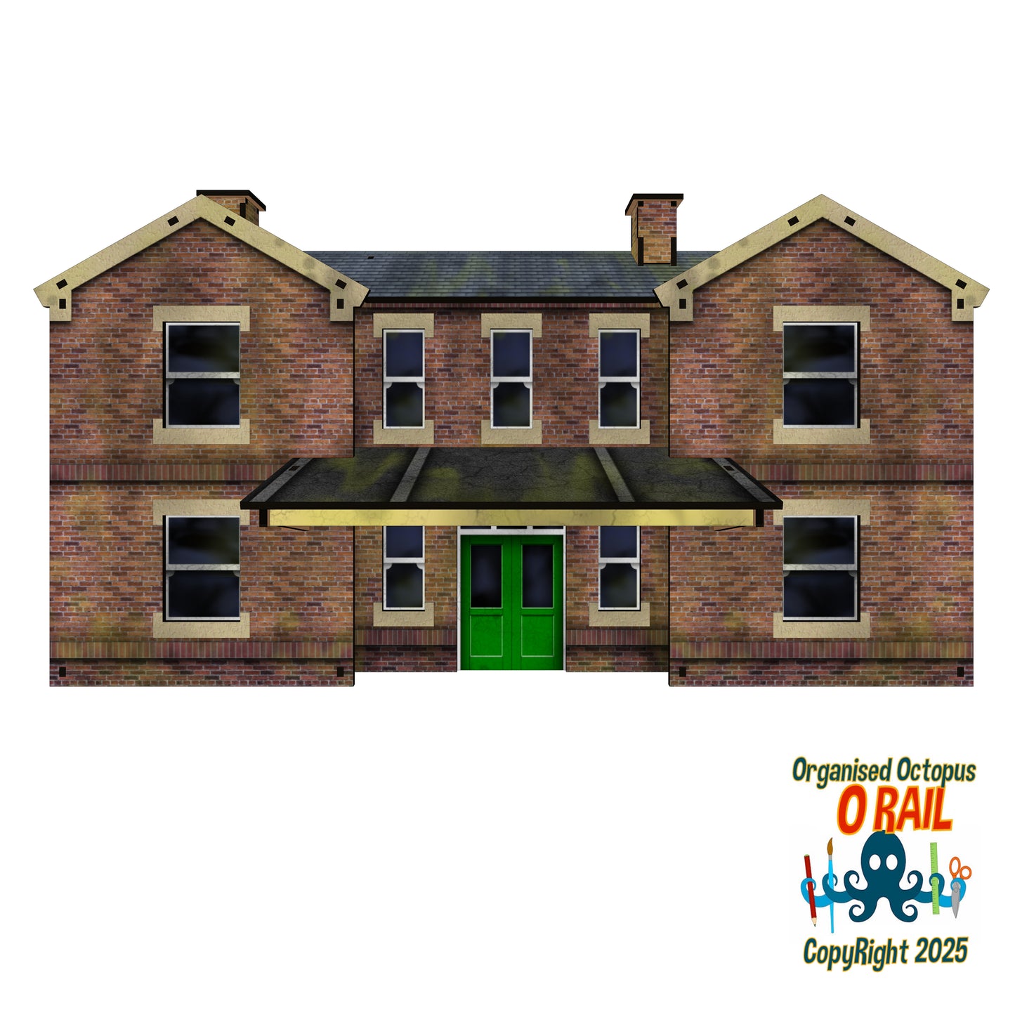 O Scale Low Relief Station with Canopy