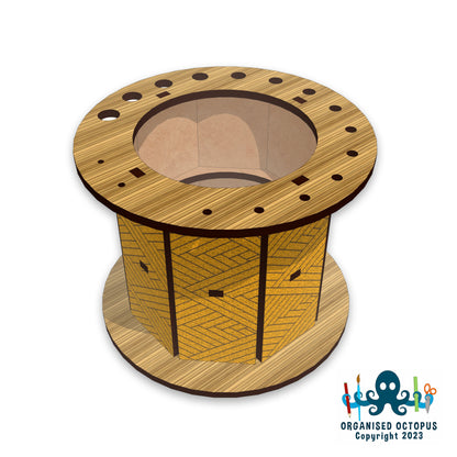 Tidy Cotton Reel with Needle Gauge (Orange)