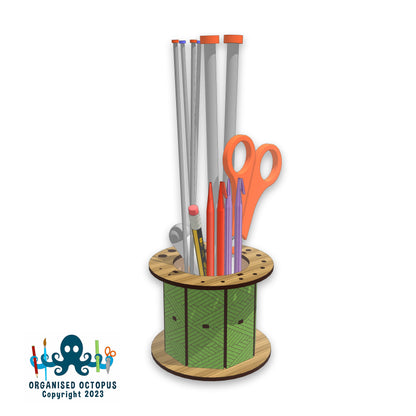 Tidy Cotton Reel with Needle Gauge (Green)