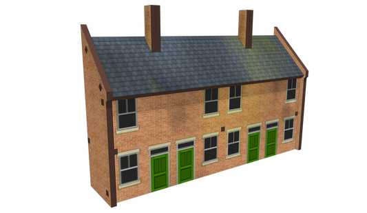 N Scale 4 Terrace Houses