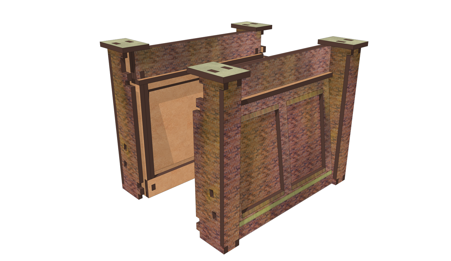 N Scale Brick Retaining Wall