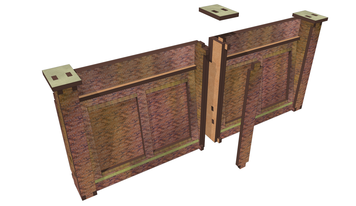 N Scale Brick Retaining Wall