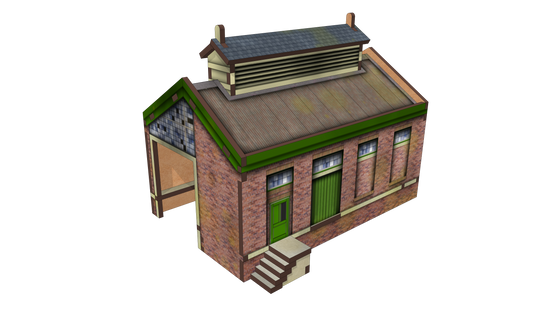 N Scale Brick Single Track Shed