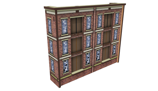 N Scale Low Relief Brick Warehouse