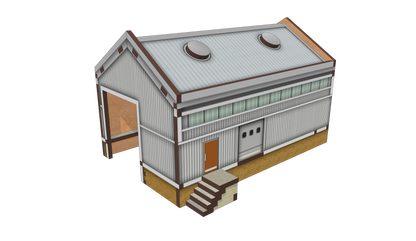 N Scale Modern Single Track Shed (Short)