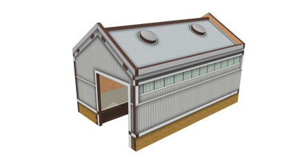 N Scale Modern Single Track Shed (Short)