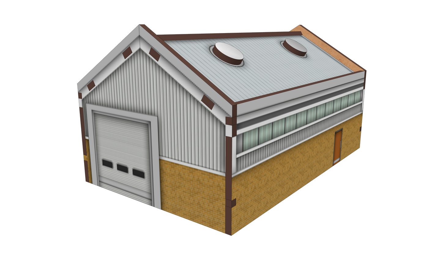 N Scale Modern Industrial Unit