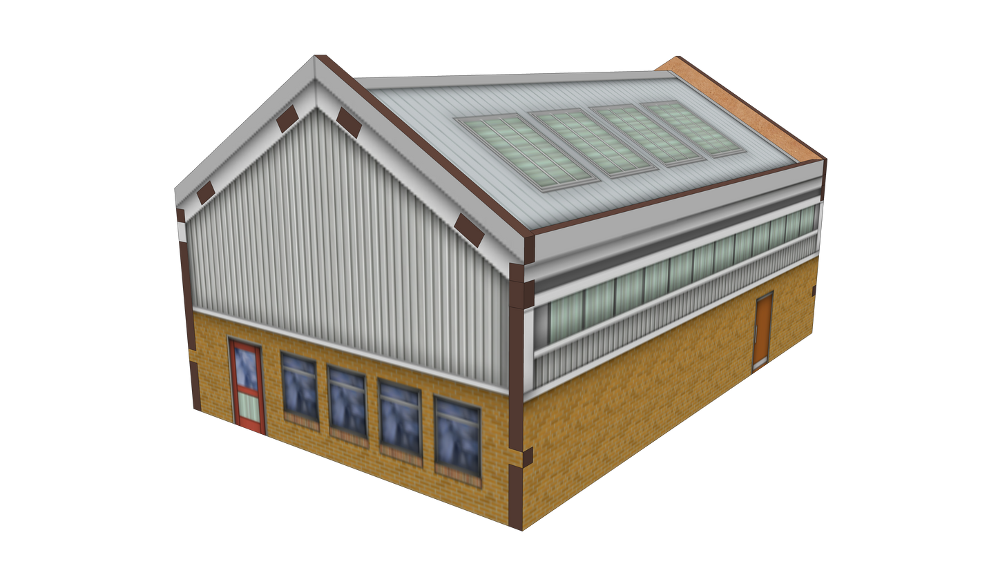 N Scale Modern Industrial Unit