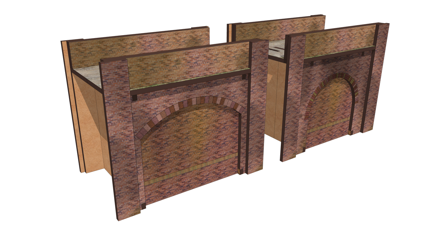 N Scale Brick Arch Infill Kit