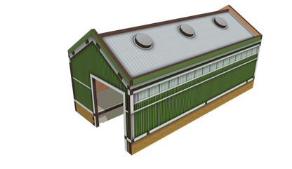 N Scale Modern Single Track Shed (Long)