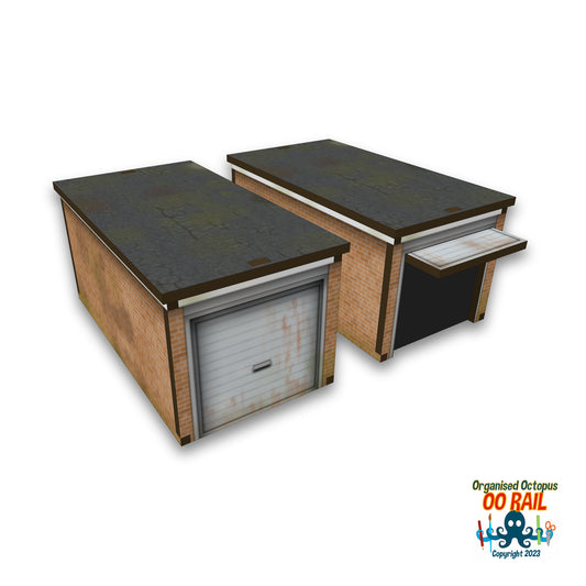 OO Scale 2 Single Garages