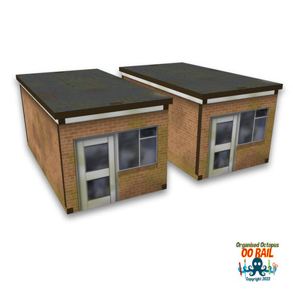 OO Scale 2 Single Garages