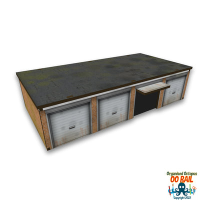 OO Scale Garage Block (4 Garages)