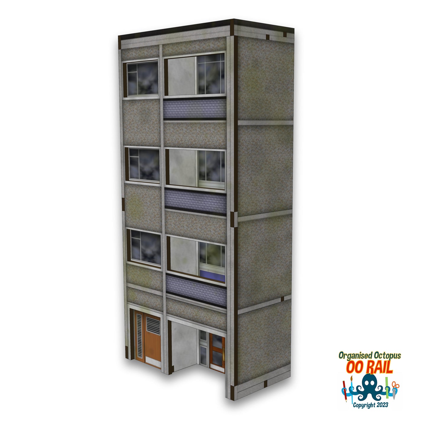 OO Scale Block of Flats - Entrance Module