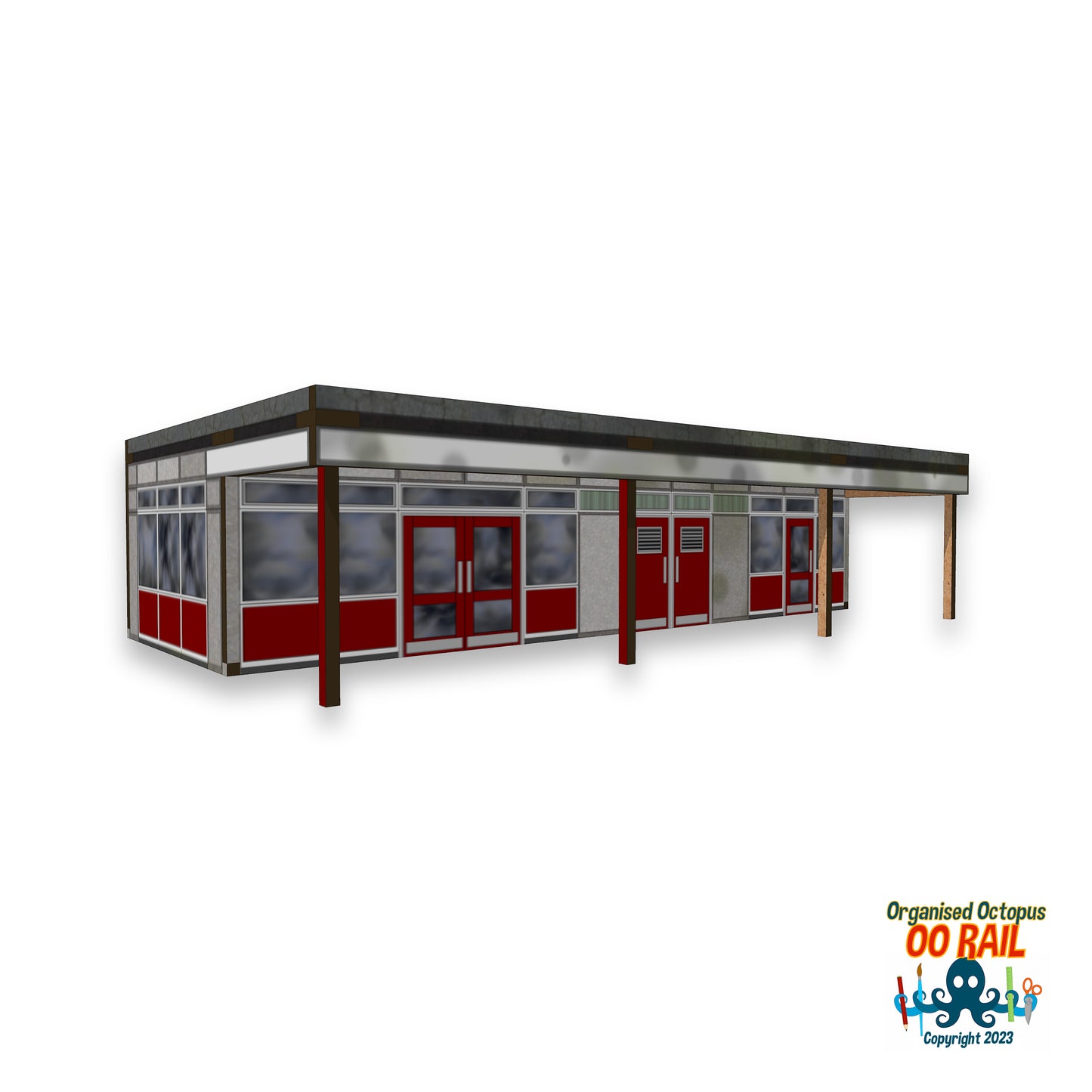 OO Scale 1970s and 80s CLASP Type Prefabricated Small Station (2)