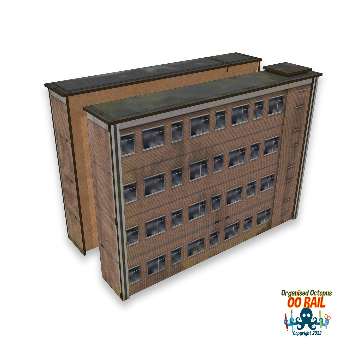 OO Scale 1950s Block of Flats -Backs